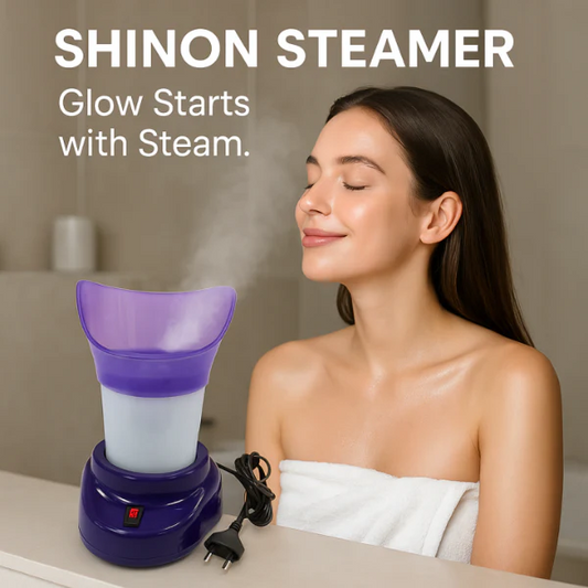 2-in-1 Shinon Steam Facial Steamer & Inhaler for Blocked Nose .Portable Home Facial Sauna Machine for Glowing Skin, Deep Cleansing & Blackhead Removal