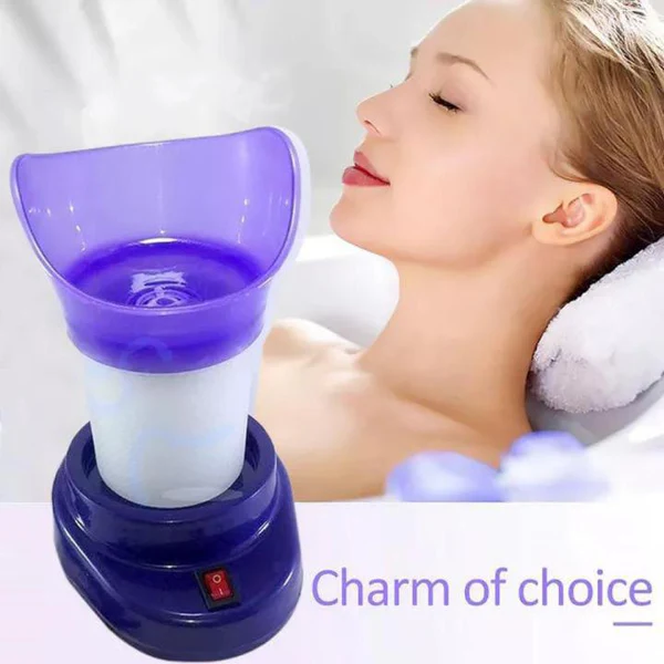 2-in-1 Shinon Steam Facial Steamer & Inhaler for Blocked Nose .Portable Home Facial Sauna Machine for Glowing Skin, Deep Cleansing & Blackhead Removal