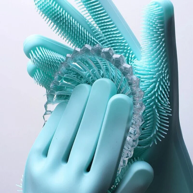 Silicone Dishwashing Gloves Magic Reusable Glove 1 pair