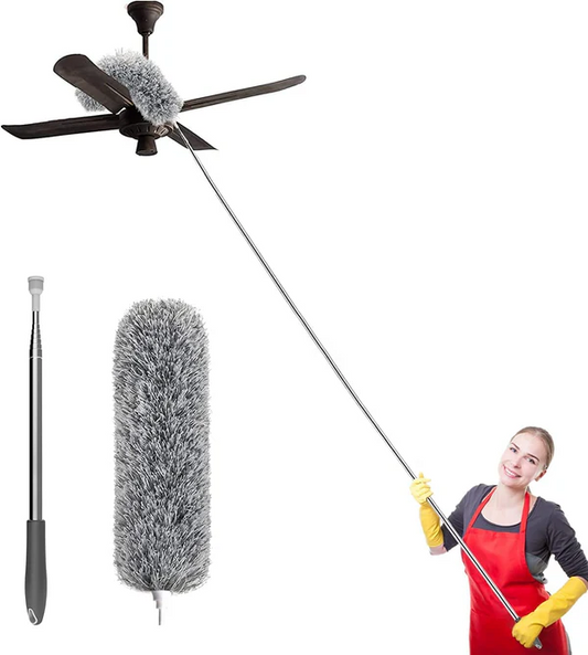 Microfiber Feather Duster Extendable Cobweb Duster with 100 CM Extra Long Pole