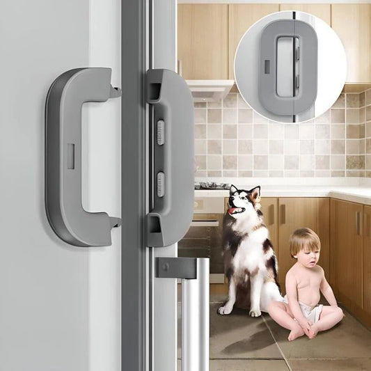 Child Safety Fridge Lock | Self-Adhesive Refrigerator Door Lock for Kids | Baby Proof Freezer, Cupboard, Wardrobe & Cabinet Lock