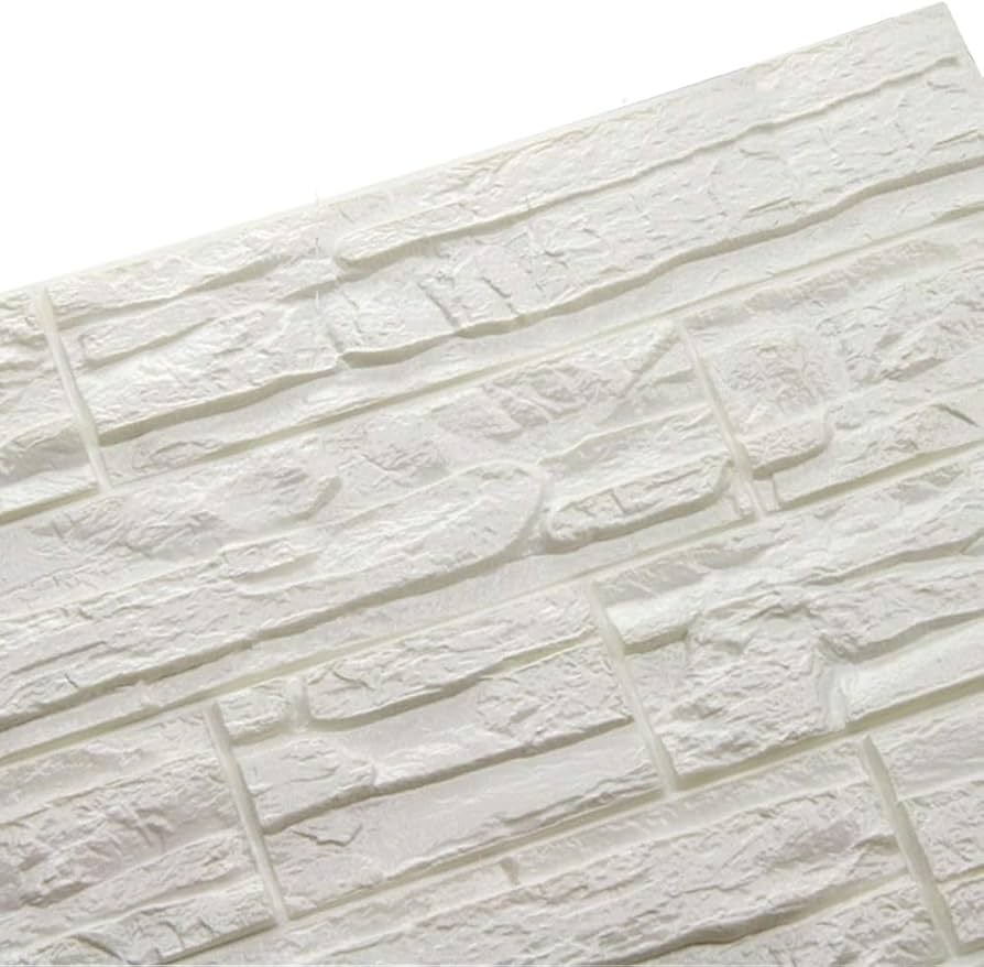 3D Brick Wall Stickers Self Adhesive Wallpaper Sheets Brick Wallpaper Waterproof PE Foam Panel 70x77cmv