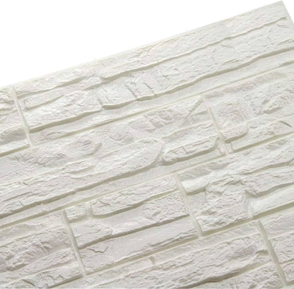 3D Brick Wall Stickers Self Adhesive Wallpaper Sheets Brick Wallpaper Waterproof PE Foam Panel 70x77cmv