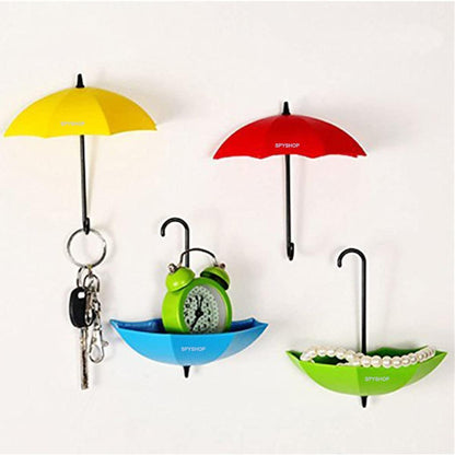 3Pcs/set Creative Umbrella Shape Hook Colorful Key Hanger Holder home Bedroom Wall decoration Accessories