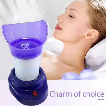 2-in-1 Shinon Steam Facial Steamer & Inhaler for Blocked Nose .Portable Home Facial Sauna Machine for Glowing Skin, Deep Cleansing & Blackhead Removal