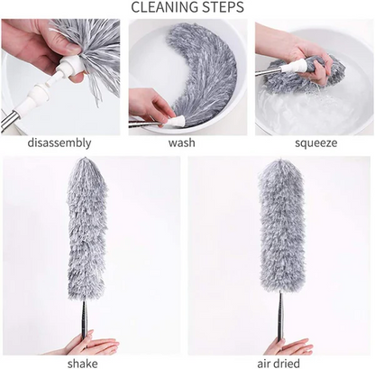 Microfiber Feather Duster Extendable Cobweb Duster with 100 CM Extra Long Pole