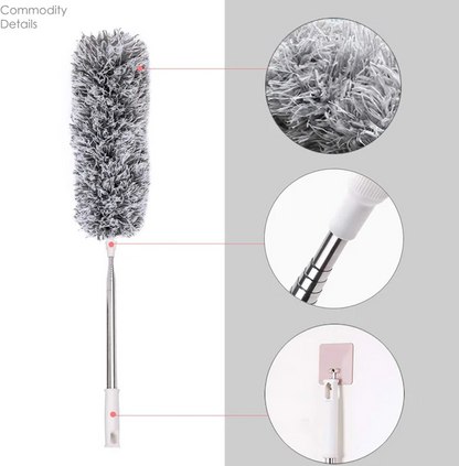 Microfiber Feather Duster Extendable Cobweb Duster with 100 CM Extra Long Pole