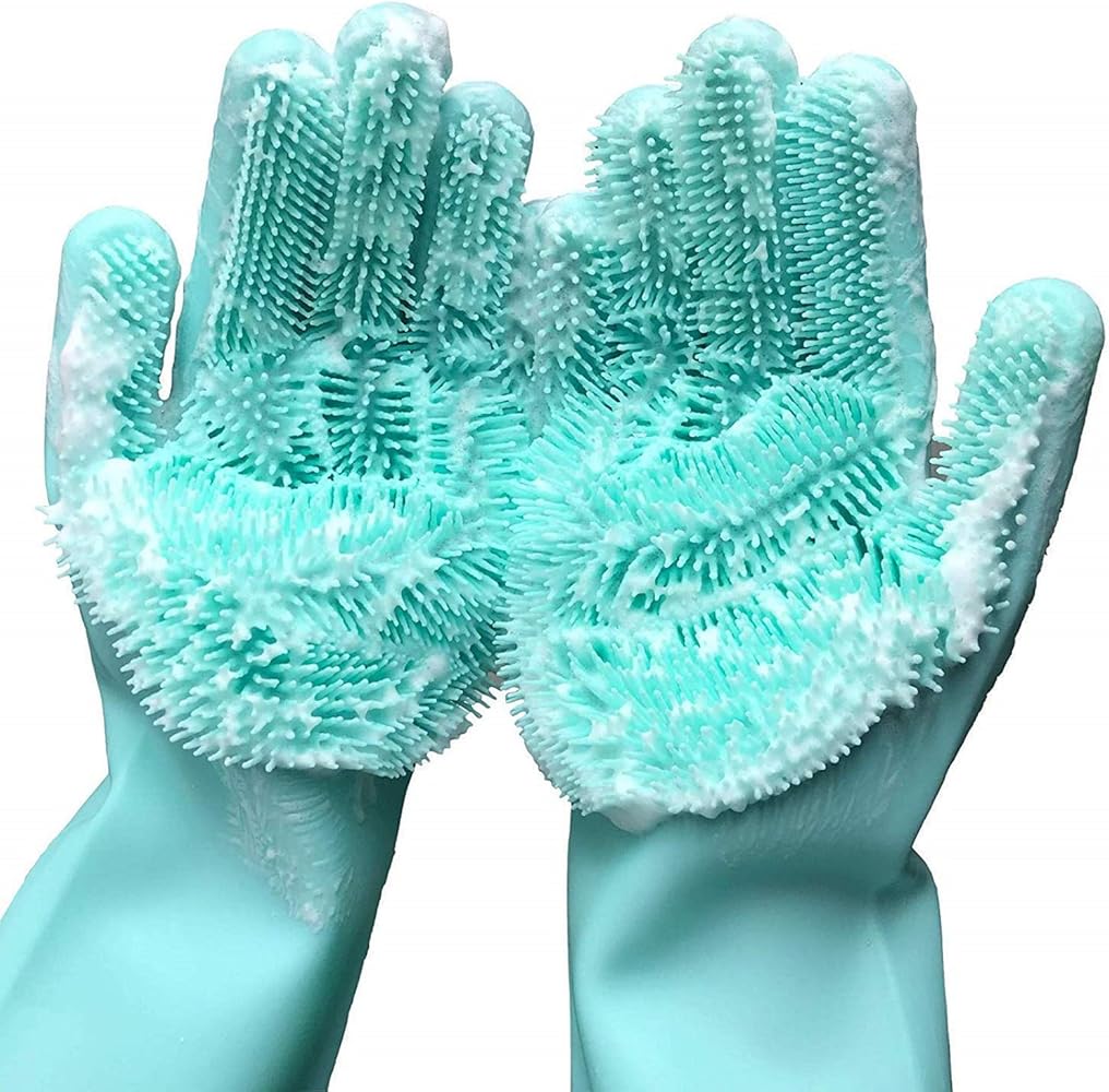 Silicone Dishwashing Gloves Magic Reusable Glove 1 pair