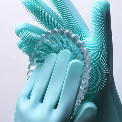 Silicone Dishwashing Gloves Magic Reusable Glove 1 pair
