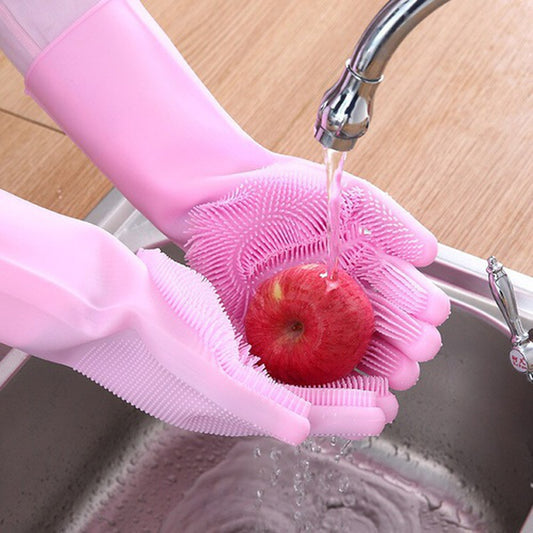 Silicone Dishwashing Gloves Magic Reusable Glove 1 pair